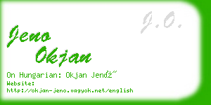 jeno okjan business card